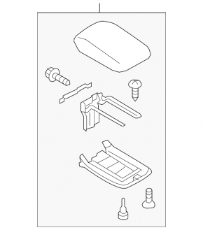 Armrest Subaru Forester 14-18 SJ leather gray