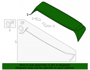 Porsche Cayenne 19-26 tailgate spoiler