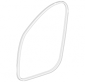 Door seal front left Mercedes C-class W205 15-18 gray