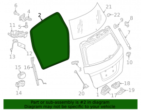 Mercedes GLC 16-19 tailgate seal