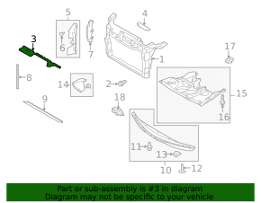 Upper radiator deflector Ford Flex 09-12 prerest