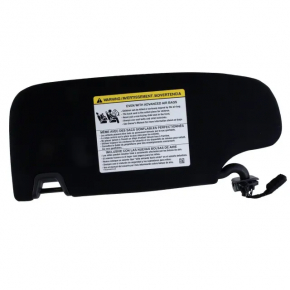 Right visor for Lincoln MKZ 17-20, black, without hook, with backlight