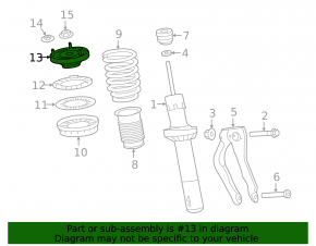 Front left shock absorber support for Land Rover Range Rover Velar 18-25