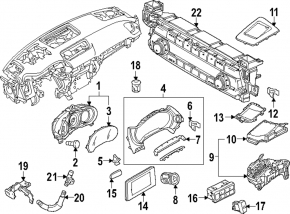 Mazda CX-9 16-22 Type 2 Front Panel Button Block
