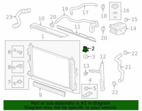 Radiator bracket upper left Chevrolet Cruze 11-15