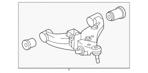 Lower front right control arm for Toyota Land Cruiser 24-26