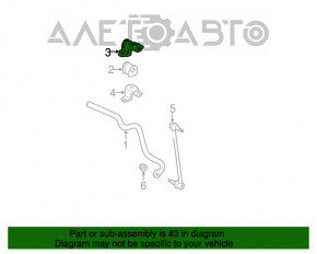 Front stabilizer bar mounting bracket upper left Lexus RX400h 06-09