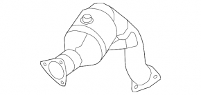 Catalytic converter right Audi A6 C7 12-15 3.0T