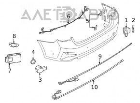 BSM Blind Spot Sensor Bracket Left BMW 3 G20 19-22