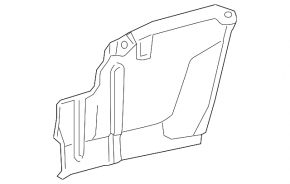 Left engine guard for Lexus NX300h 15-21
