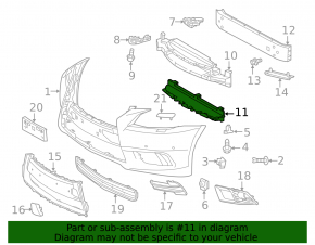Front bumper lower absorber Lexus LS460 LS600h 13-17