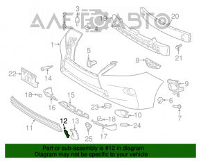 Chrome front bumper cap left Lexus RX350 RX450h 13-15 rest.