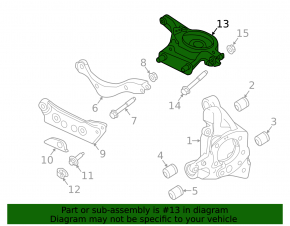 Lower arm under spring rear right Nissan Maxima A36 16-23