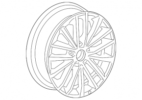Wheel disk R17 VW Jetta 11-16 USA type 1 curb