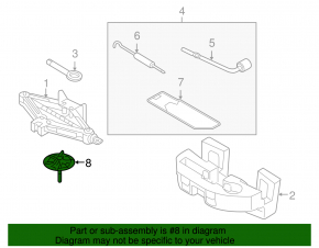 Spare Wheel Mount Hyundai Sonata 11-14