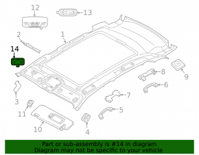 Ceiling light front left BMW X3 G01 18-21