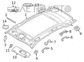 Ceiling light front left BMW X3 G01 18-21