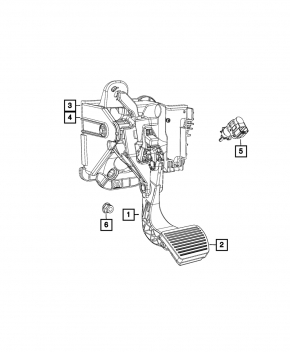 Brake pedal Jeep Compass 17-21 with sensor