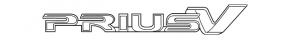 Toyota Prius V 12-17 Trunk Door PriusV Emblem