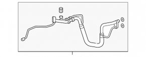 Air conditioner tube heater-condenser first Honda CRV 17-19 2.4