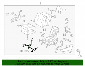 08-09 Toyota Sequoia Passenger Seat Wiring