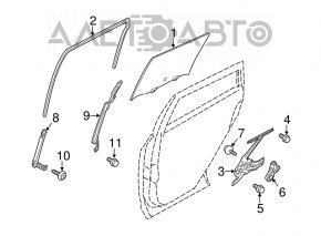 Window lifter motor rear left Nissan Leaf 11-12