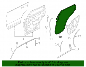 Rear right door seal Nissan Murano 25-26