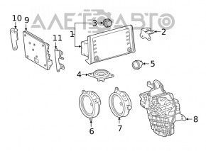 Left front panel speaker for Toyota Rav4 13-18