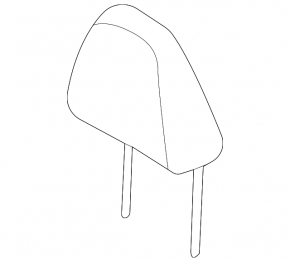 Front left headrest for Nissan Rogue 21-24 leather, black
