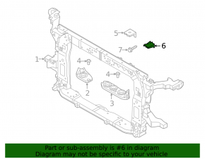 Left front bumper mount for Hyundai Palisade 20-22