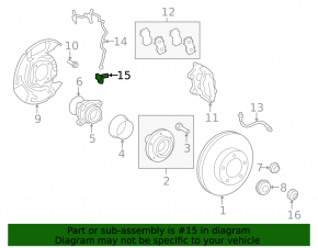 ABS sensor front right Toyota Sequoia 08-17