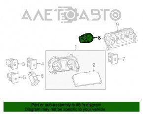 Ignition Start-Stop Button Toyota Highlander 14-17