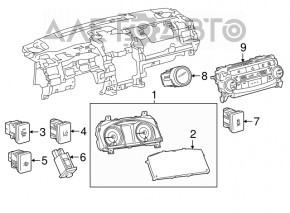 Ignition Start-Stop Button Toyota Highlander 14-17