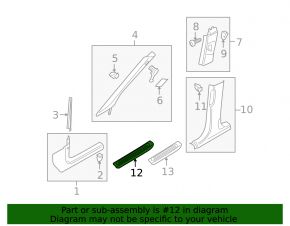 Door sill outer front left Audi Q5 8R 09-17 S line black with chrome, broken fastening, scratches