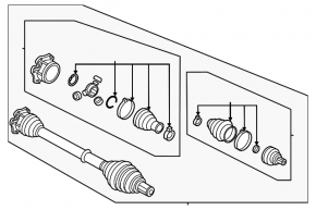 Front left half-shaft drive for Audi A4 B9 17-21 AWD
