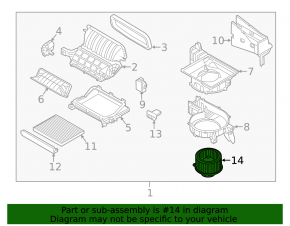 Heater Fan Motor Kia Sorento 16-20