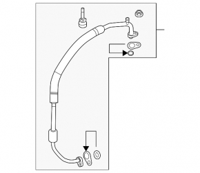 Air conditioning pipe compressor-heater Ford Flex 09-12