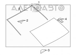 Rear glass Mazda 3 14-18 BM heating