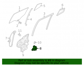 Front right window lift motor Mazda CX-5 13-16