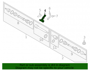Intermediate shaft bracket Ford Escape MK3 13-19 2.5