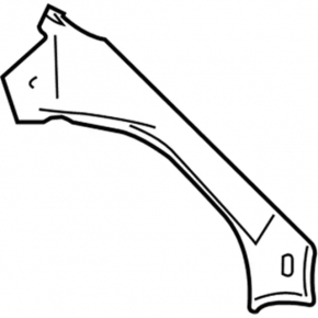 Trunk lid trim left Lincoln MKZ 13-20 on the body