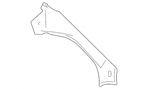 Trunk lid trim left Lincoln MKZ 13-20 on the body