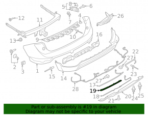 Lincoln MKC 15-19 Rear Bumper Lip Bracket