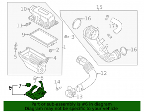 Air Filter Housing Bracket Ford Explorer 20- 2.3T
