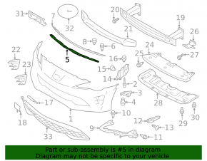 Upper front bumper bracket for Toyota GT86 17-20