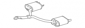 Exhaust line middle part Lexus GS350 06-11