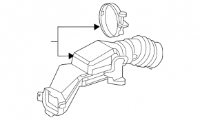 Air duct from air intake Toyota Prius 50 16-22 rear part