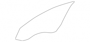 Mercedes W211 front right door glass with a scratch