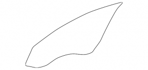 Mercedes W211 front right door glass with a scratch