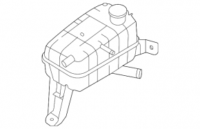 Coolant expansion tank Kia Niro 23- HEV, PHEV with cap